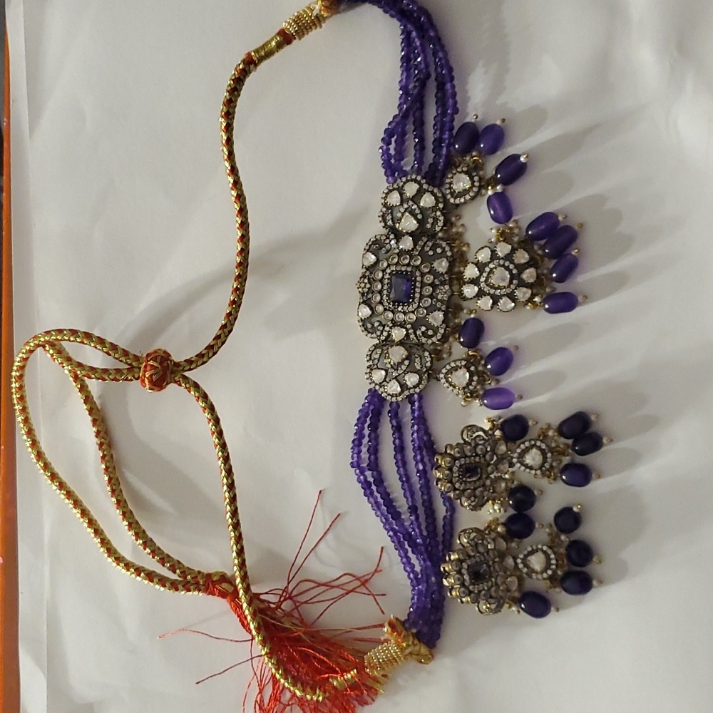 Indian Purple Choker Set